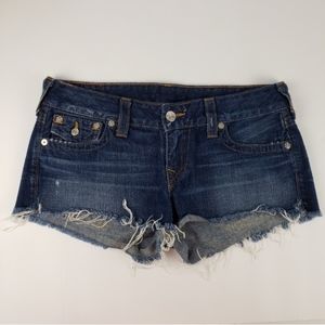 True Religion Joey cut off denim jean shorts